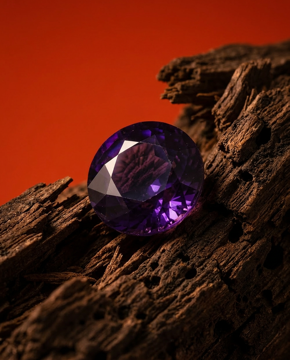 1.01ct Round Purple Sapphire from East Africa, unheated natural gemstone by SkyJems Canadian gem specialists