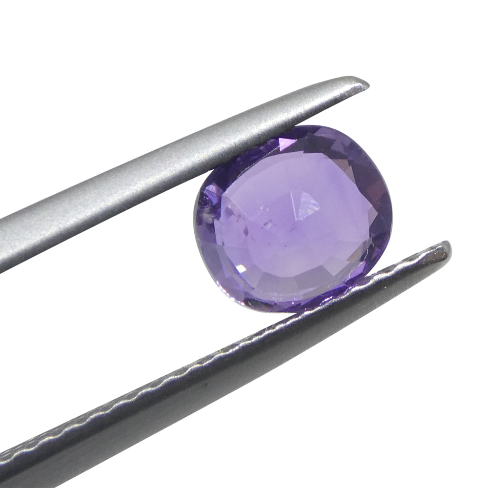 1.07ct Cushion Purple Sapphire from Madagascar, Unheated - Skyjems Wholesale Gemstones