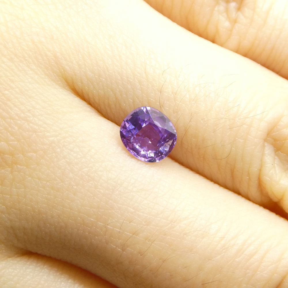 1.07ct Cushion Purple Sapphire from Madagascar, Unheated - Skyjems Wholesale Gemstones