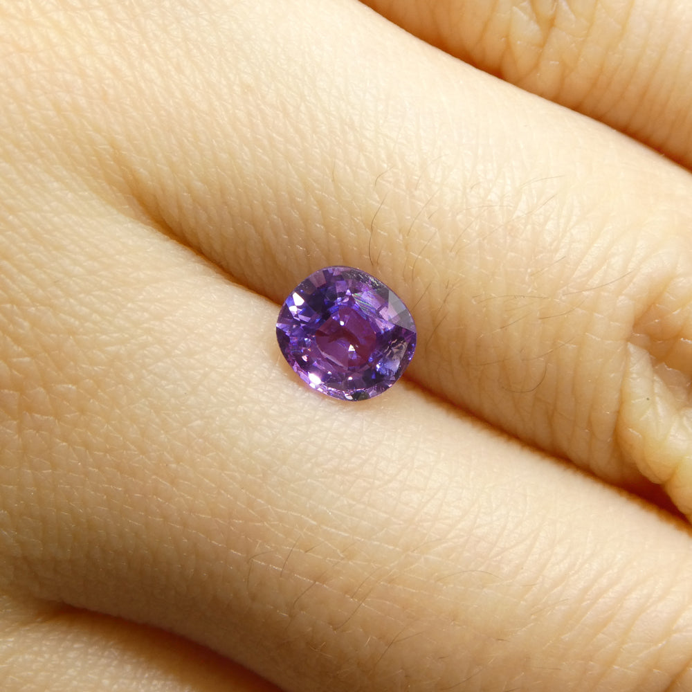 1.07ct Cushion Purple Sapphire from Madagascar, Unheated - Skyjems Wholesale Gemstones