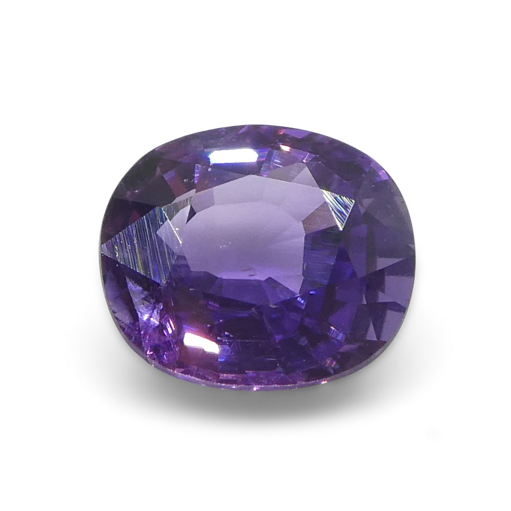 1.07ct Cushion Purple Sapphire from Madagascar, Unheated - Skyjems Wholesale Gemstones