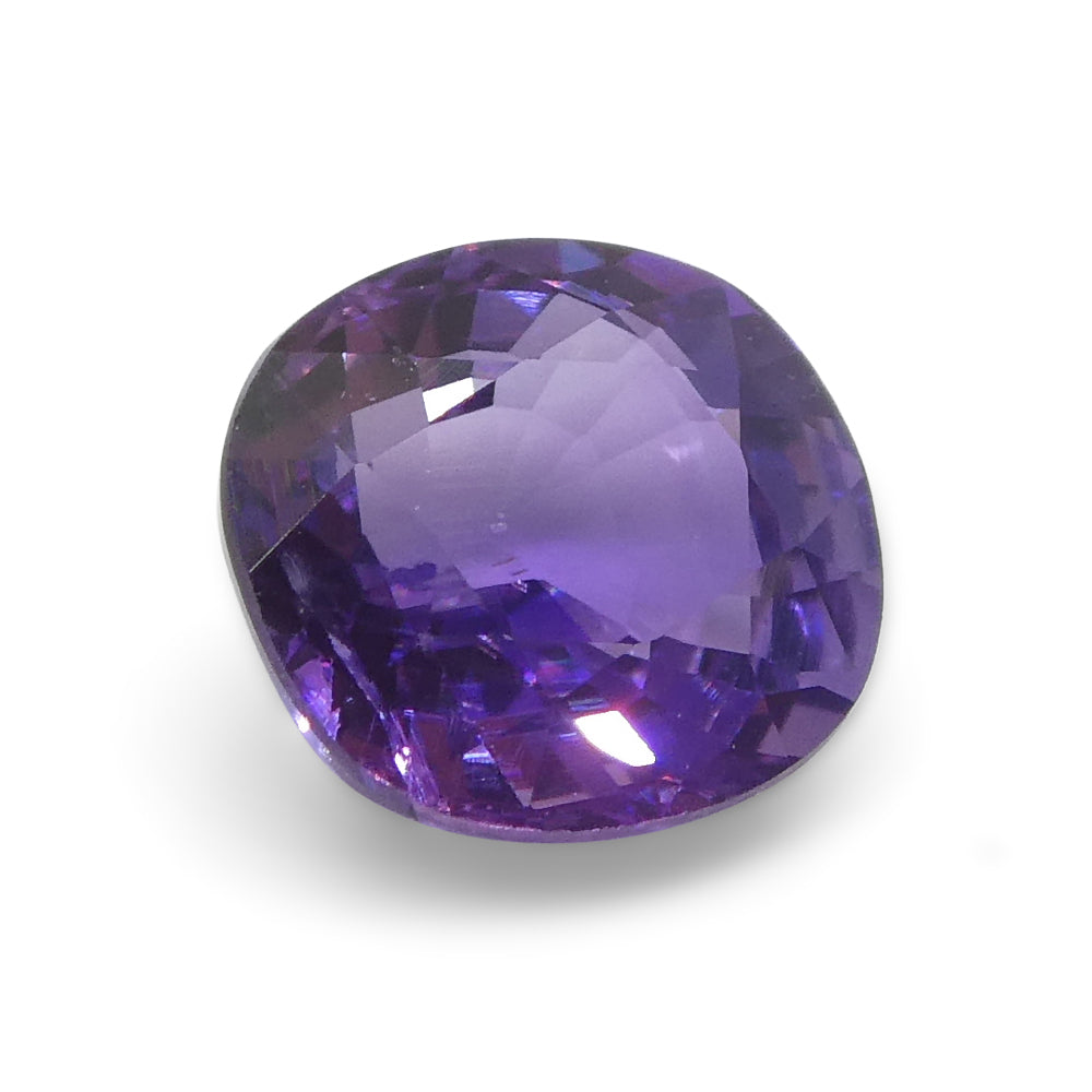 1.07ct Cushion Purple Sapphire from Madagascar, Unheated - Skyjems Wholesale Gemstones