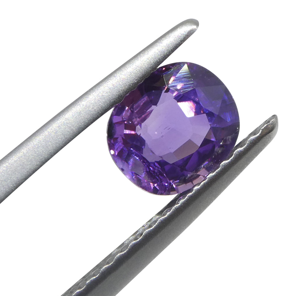 1.07ct Cushion Purple Sapphire from Madagascar, Unheated - Skyjems Wholesale Gemstones