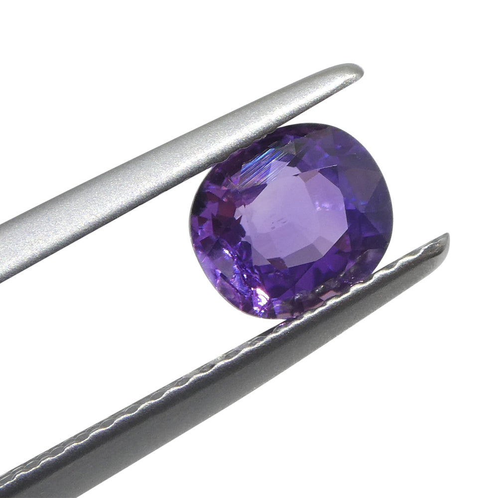 1.07ct Cushion Purple Sapphire from Madagascar, Unheated - Skyjems Wholesale Gemstones