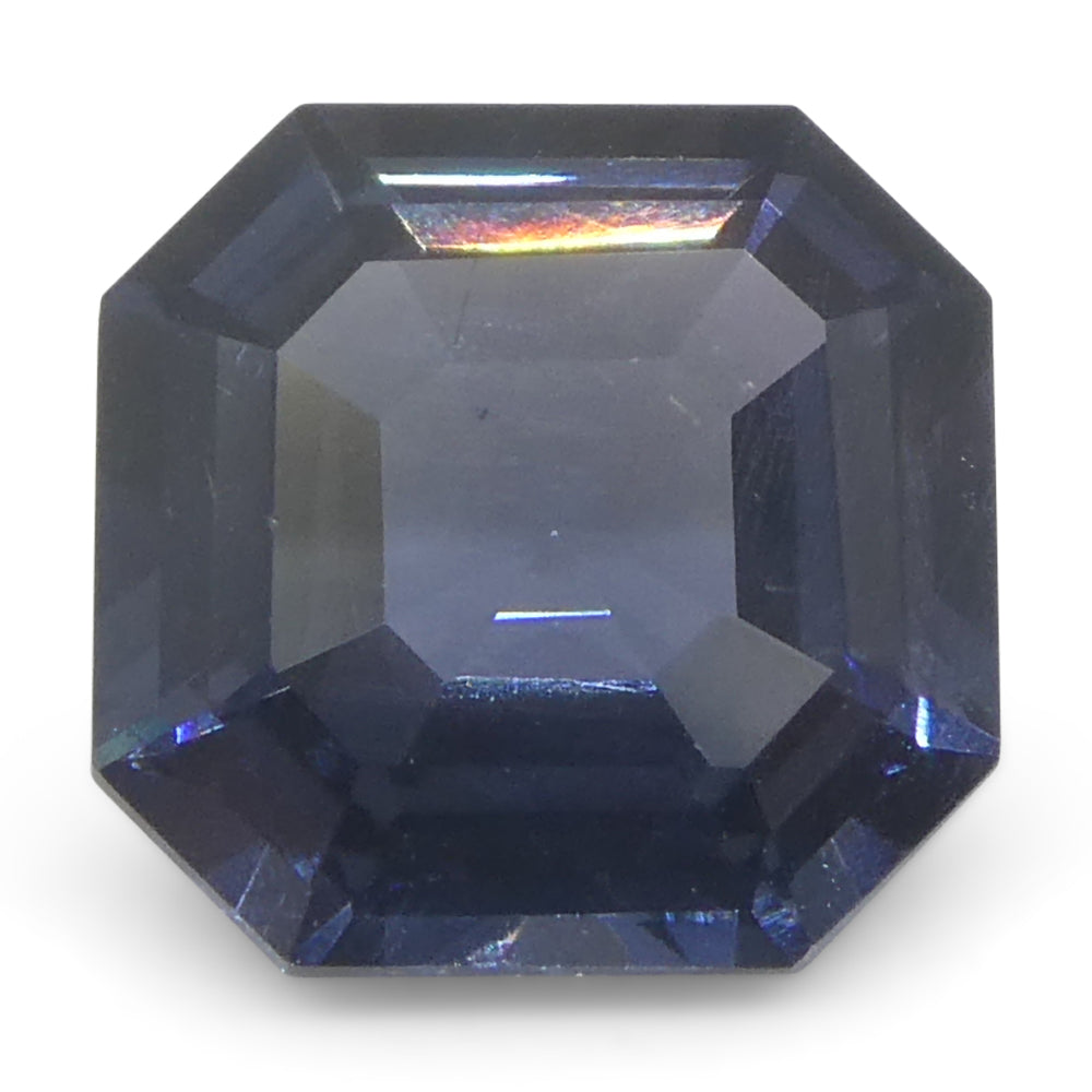 Spinel 1.76 cts 7.33 x 7.11 x 3.91 mm Asscher Cut/Square Very Slightly Purplish Blue  $1410