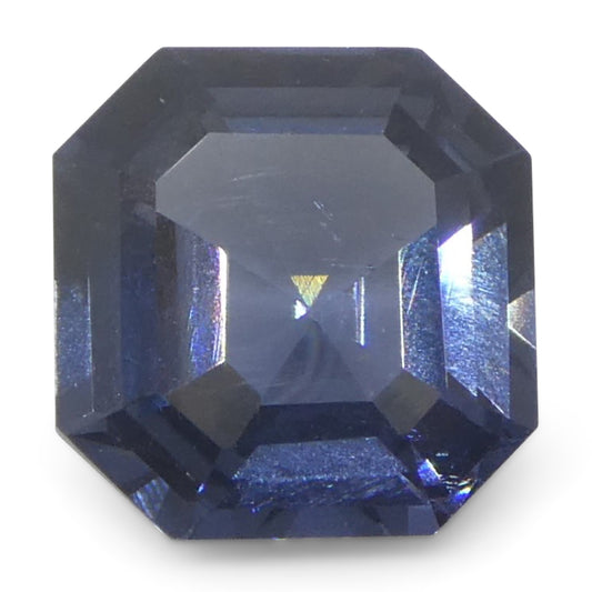 1.76ct Asscher Cut/Square Blue Spinel from Burma Unheated