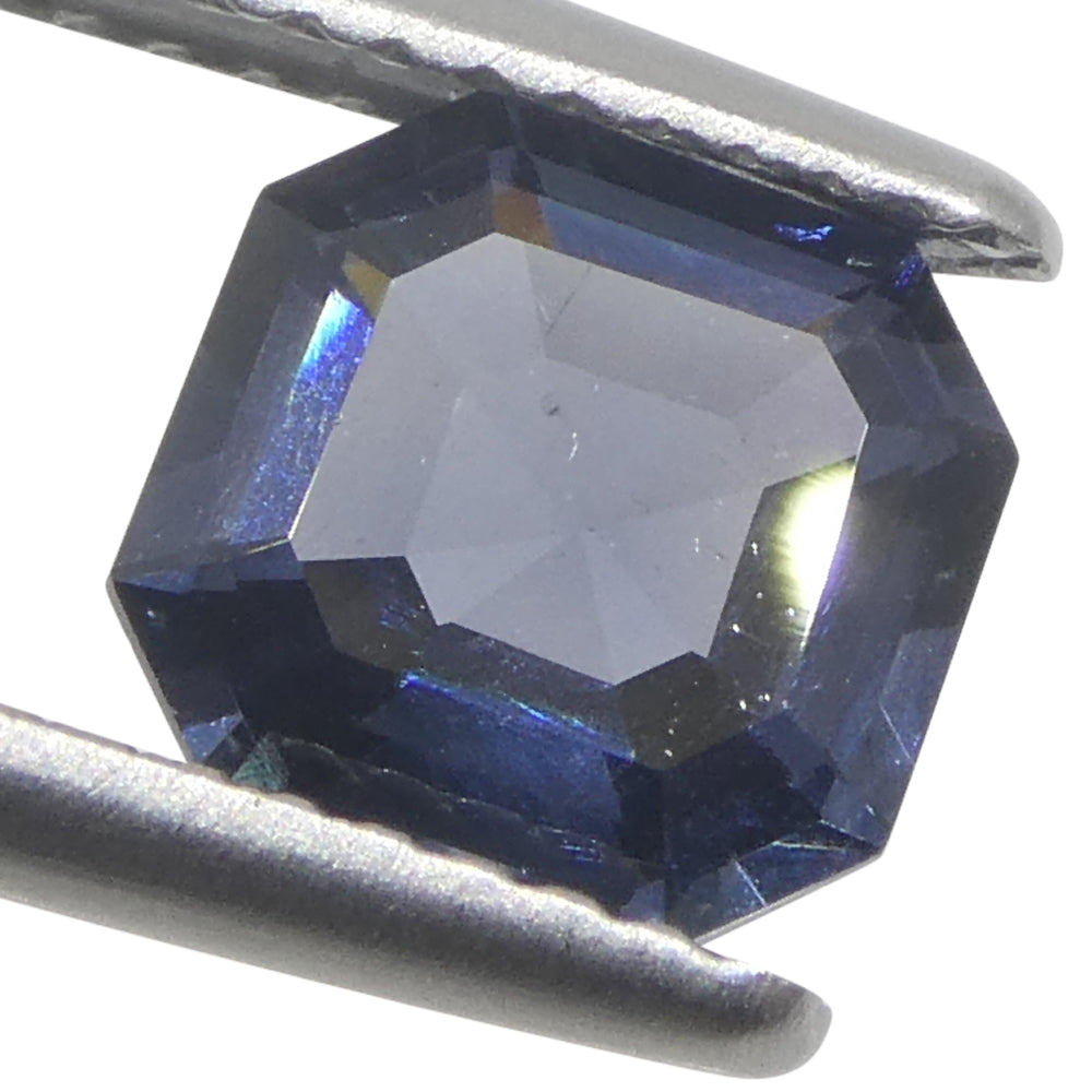 1.76ct Asscher Cut/Square Blue Spinel from Burma Unheated