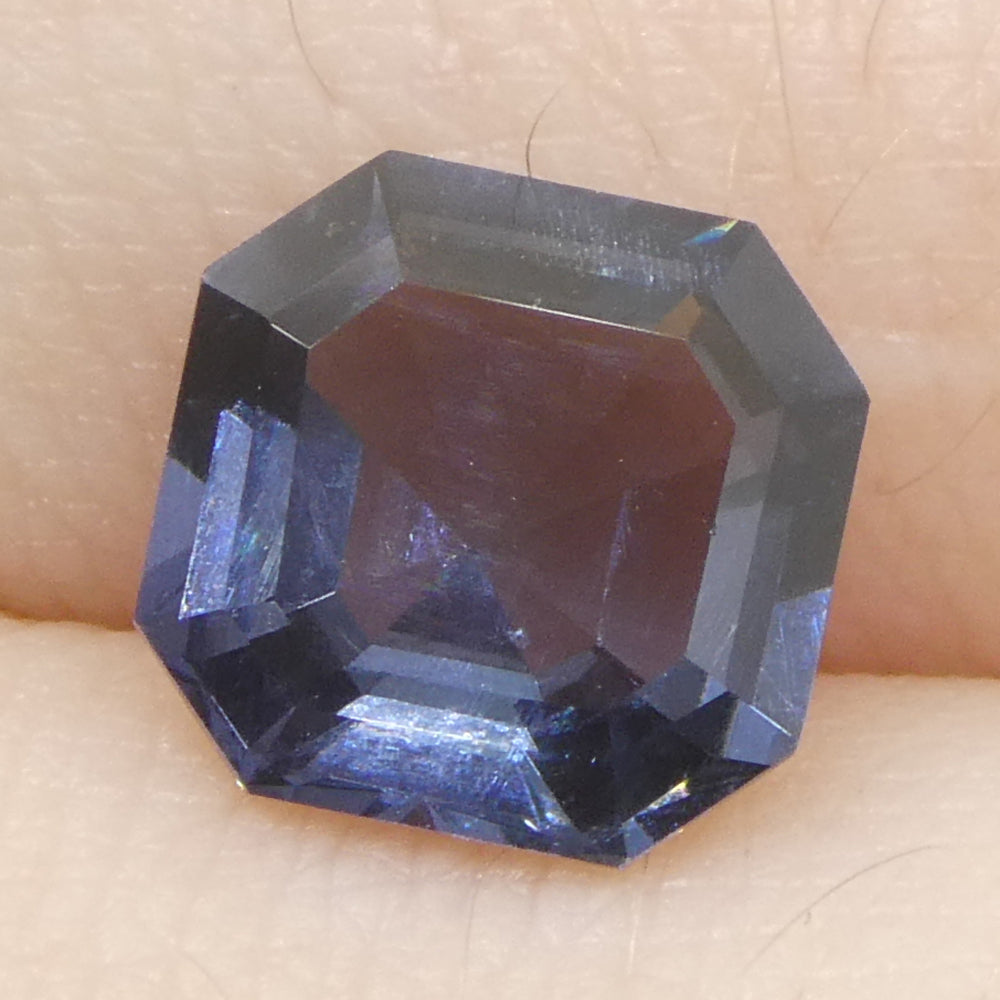 1.76ct Asscher Cut/Square Blue Spinel from Burma Unheated