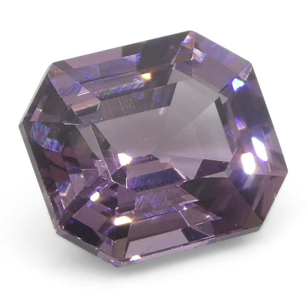 2.06ct Octagonal/Emerald Cut Purple Spinel from Burma Unheated - Skyjems Wholesale Gemstones
