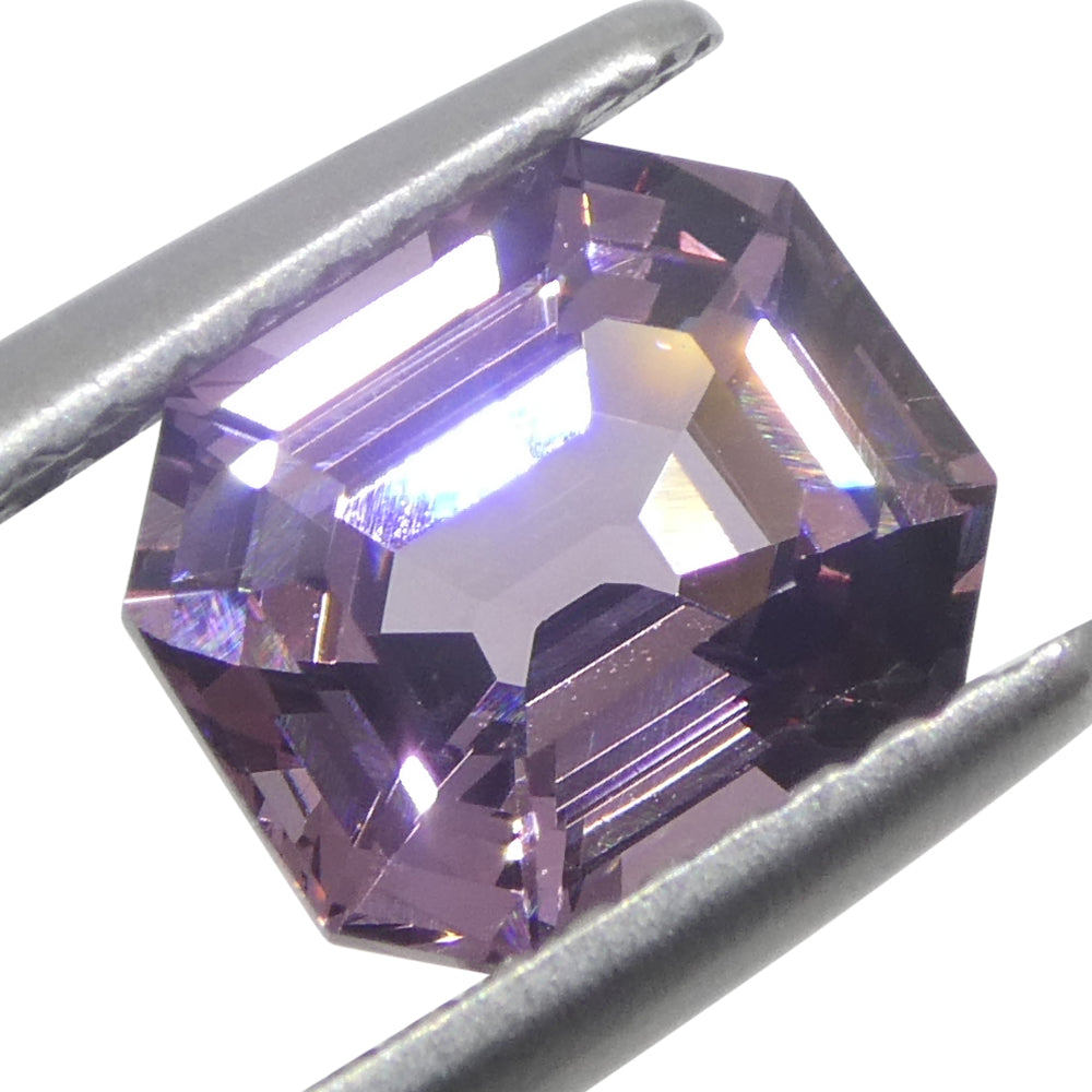 2.06ct Octagonal/Emerald Cut Purple Spinel from Burma Unheated - Skyjems Wholesale Gemstones
