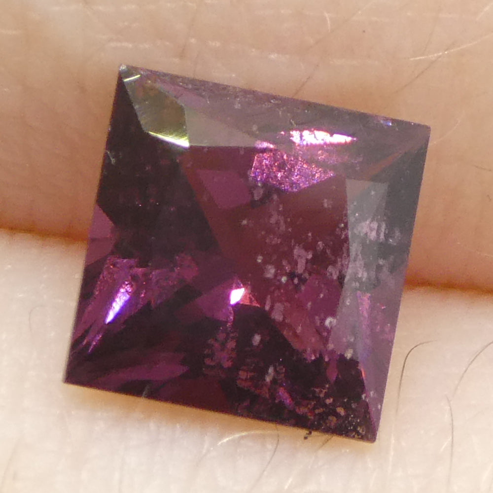 1.15ct Square Purplish Pink Burmese Spinel, Unheated Brilliant Cut Gemstone by SkyJems Canada