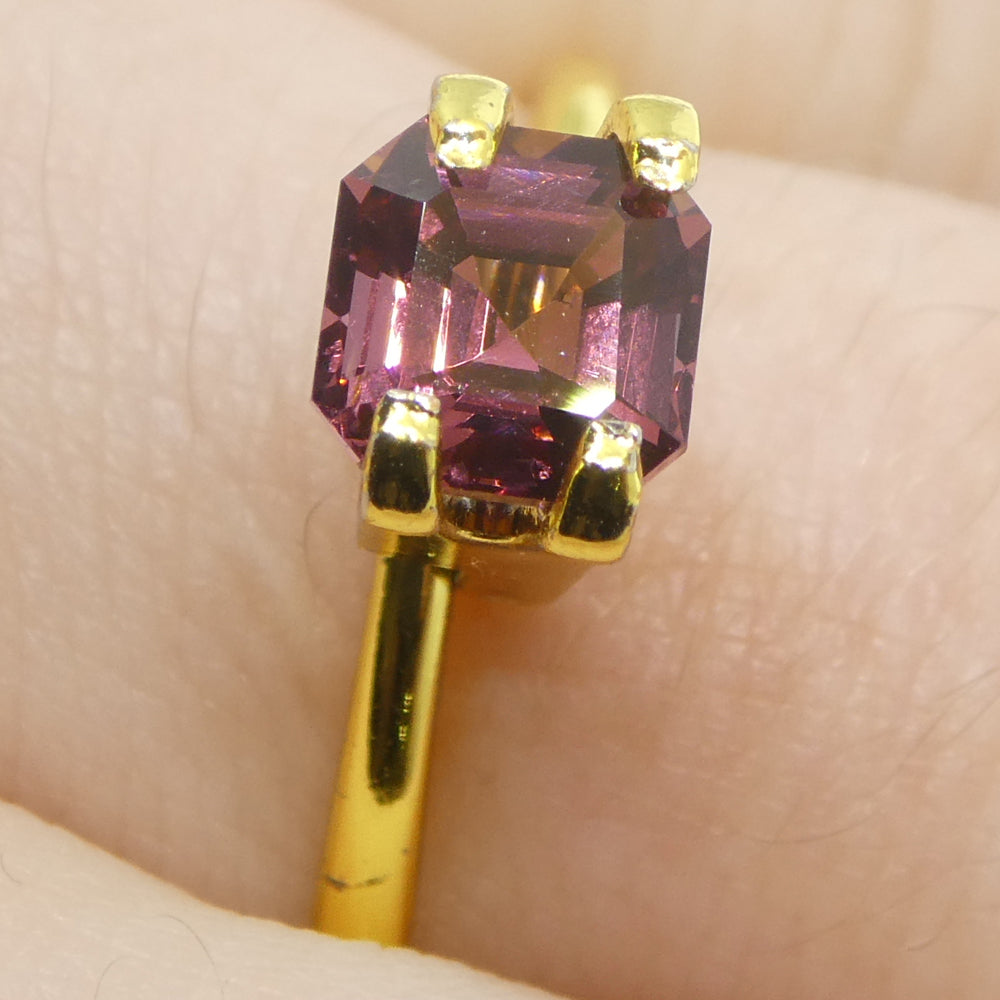 1.16ct Asscher Cut/Square Pink Spinel from Burma Unheated