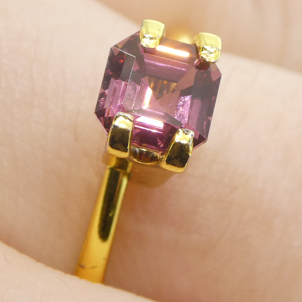 1.16ct Asscher Cut/Square Pink Spinel from Burma Unheated