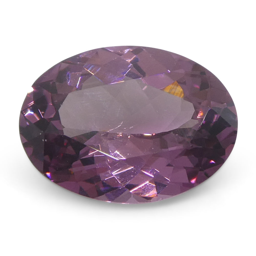 1.35ct Oval Purplish Pink Spinel from Burma, unheated natural gemstone by SkyJems Canadian gem specialists