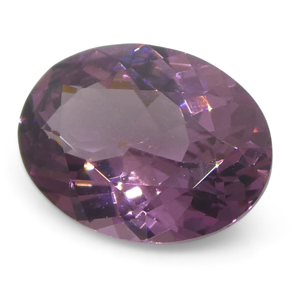 1.35ct Oval Unheated Pink Spinel from Burma, Purplish Pink Gemstone by SkyJems Canadian Gem Experts