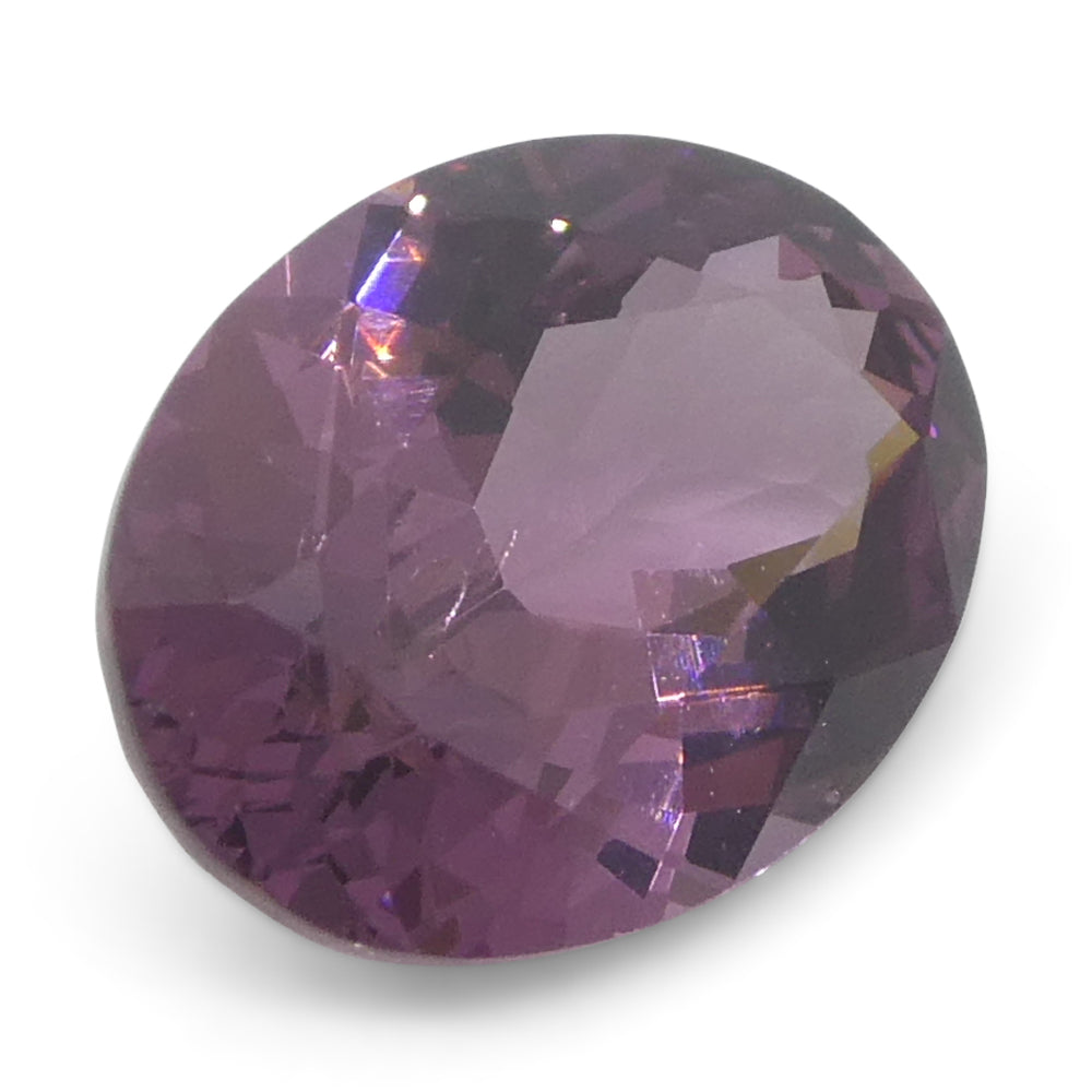 1.35ct Oval Purplish Pink Burmese Spinel, unheated natural gemstone from SkyJems Canadian gem specialists