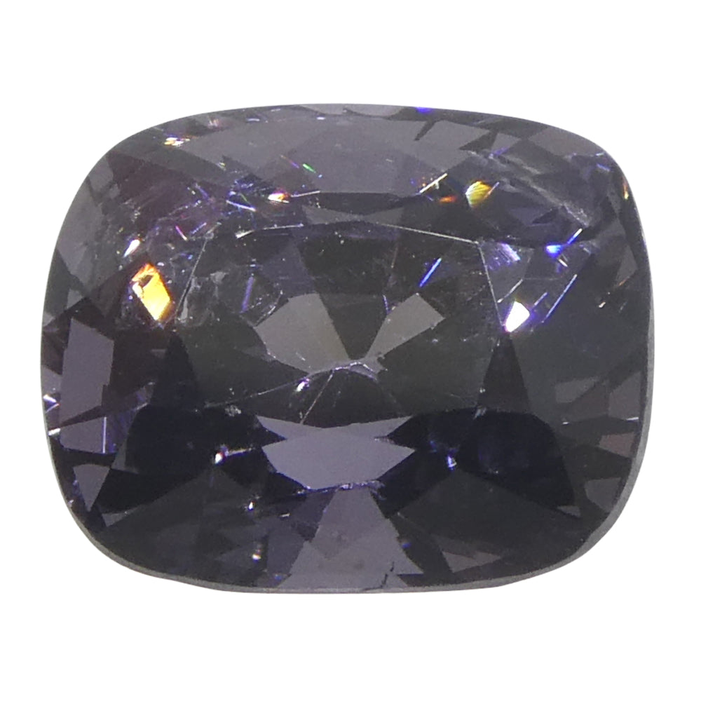 2.67ct Bluish Purple Burmese Spinel Cushion Cut - Unheated Rare Gem from SkyJems Canadian Gemstone Experts