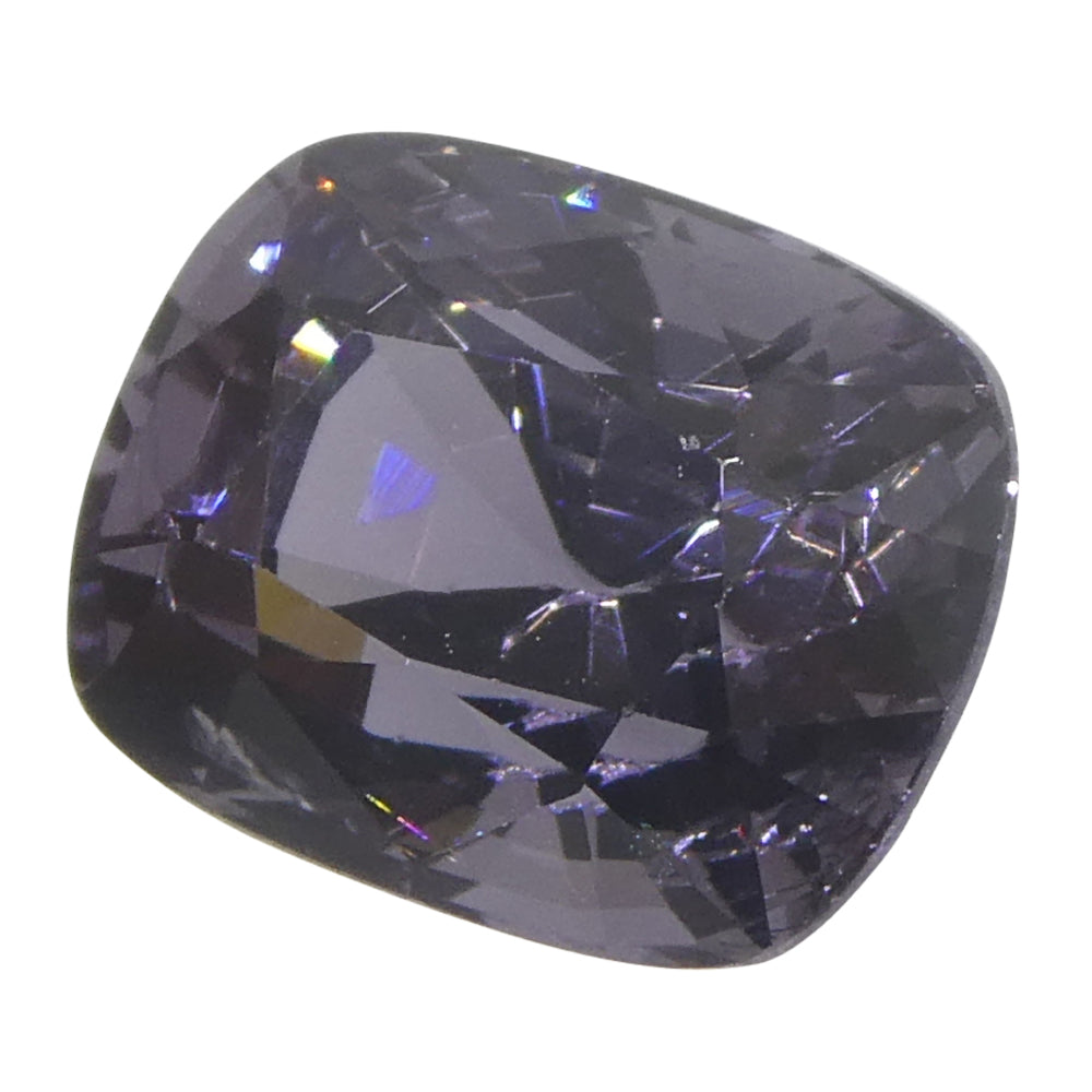 2.67ct Bluish Purple Burmese Spinel Cushion Cut - Unheated Natural Gemstone by SkyJems Canada