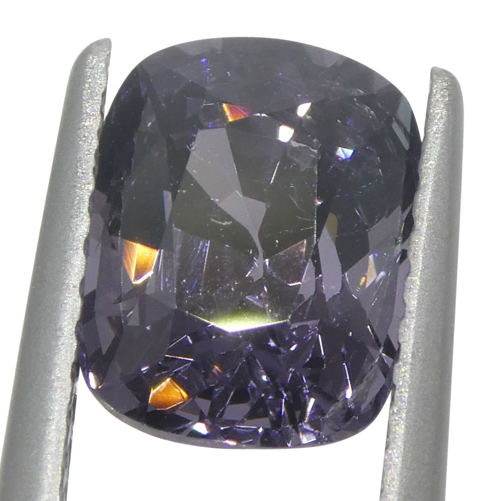 2.67ct Bluish Purple Burmese Spinel Cushion Cut - Unheated Rare Gem by SkyJems Canadian Gemstone Experts