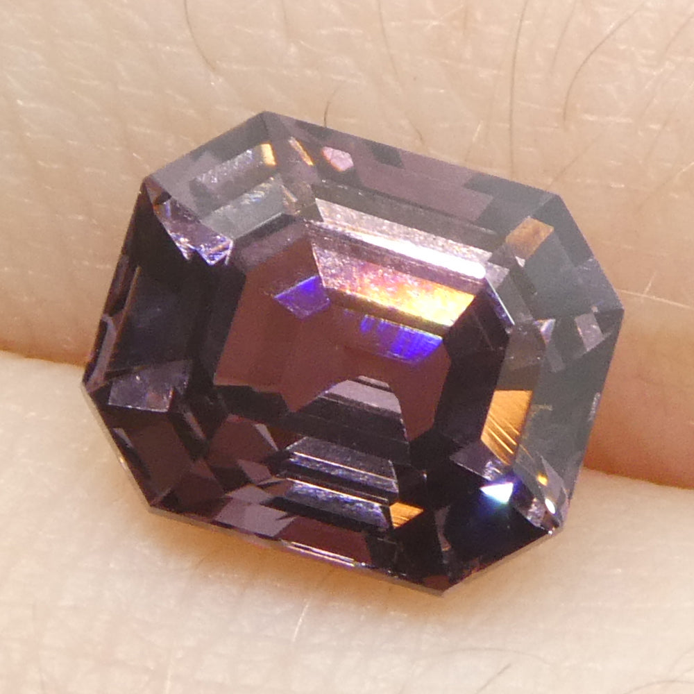 2.44ct Octagonal/Emerald Cut Purple Spinel from Burma Unheated - Skyjems Wholesale Gemstones