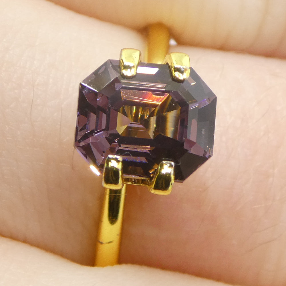 2.44ct Octagonal/Emerald Cut Purple Spinel from Burma Unheated - Skyjems Wholesale Gemstones
