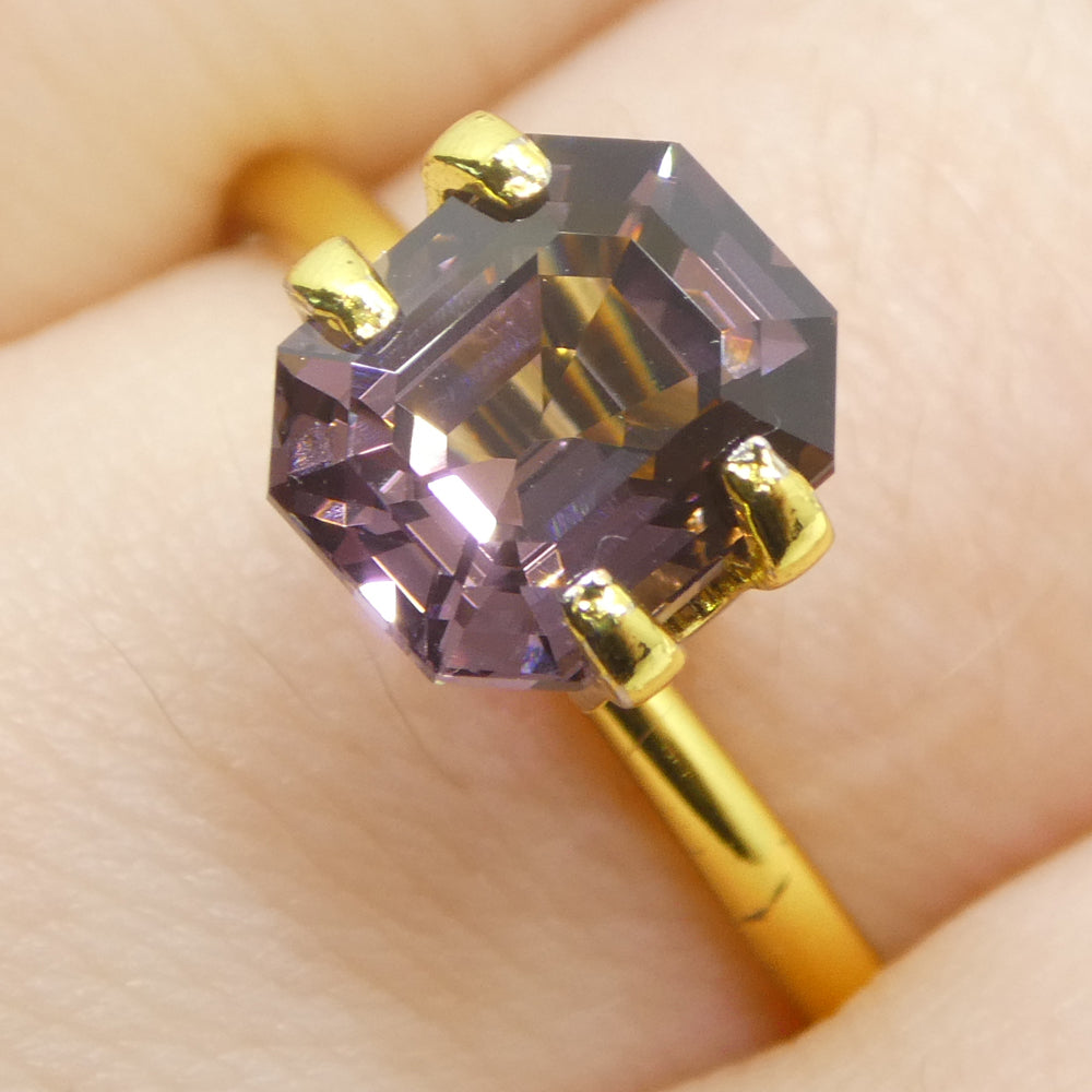 2.44ct Octagonal/Emerald Cut Purple Spinel from Burma Unheated - Skyjems Wholesale Gemstones