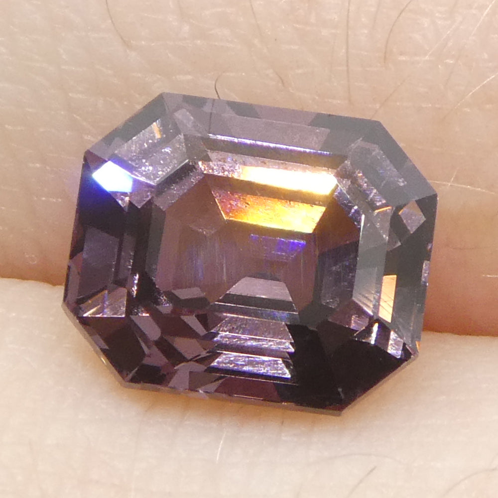 2.44ct Octagonal/Emerald Cut Purple Spinel from Burma Unheated - Skyjems Wholesale Gemstones