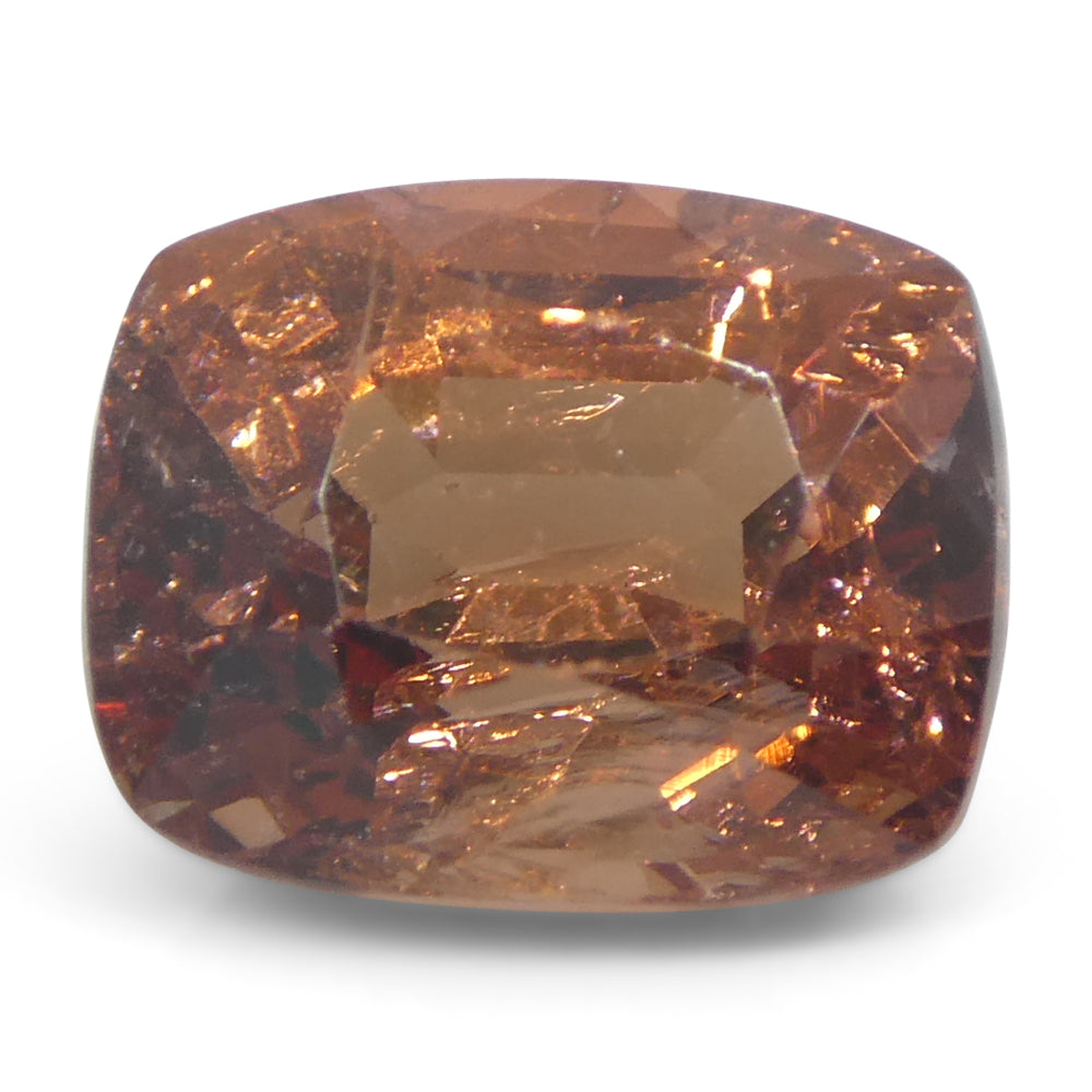 2.15ct Reddish Orange Burmese Spinel Cushion Cut - Unheated Natural Gemstone by SkyJems Canada