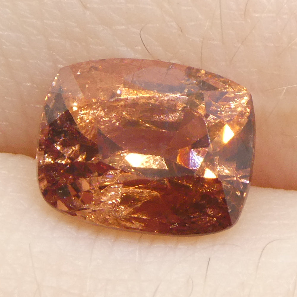 2.15ct Cushion Orange Spinel from Burma Unheated - Skyjems Wholesale Gemstones