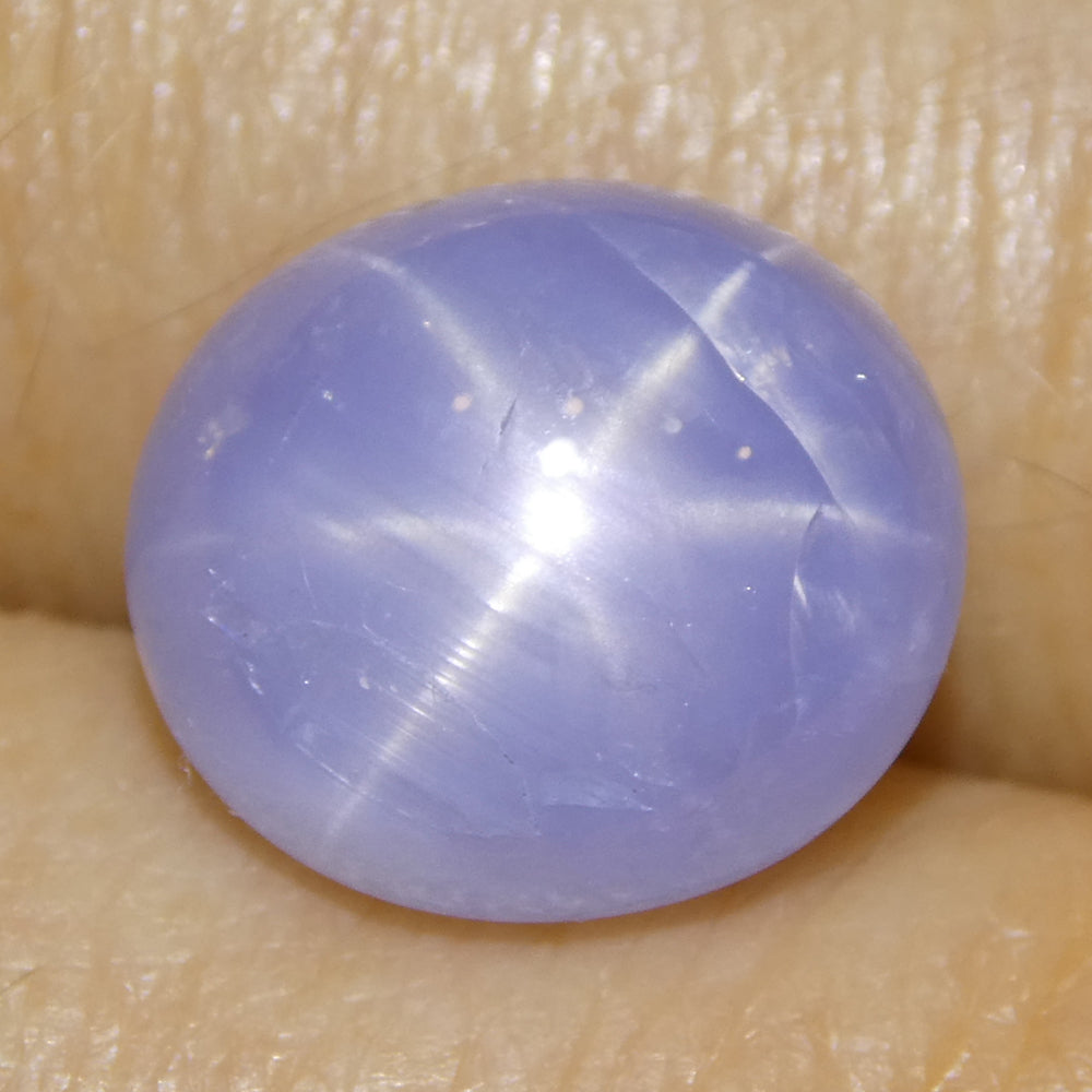 7.93ct Oval Cabochon Blue Star Sapphire from Sri Lanka Unheated - Skyjems Wholesale Gemstones