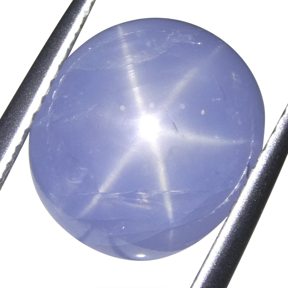 7.93ct Oval Cabochon Blue Star Sapphire from Sri Lanka Unheated - Skyjems Wholesale Gemstones