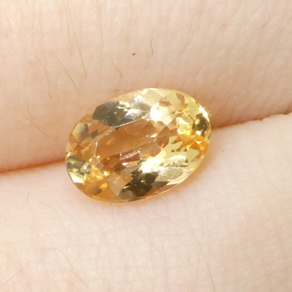 1.07ct Oval Orange Imperial Topaz from Brazil Unheated - Skyjems Wholesale Gemstones