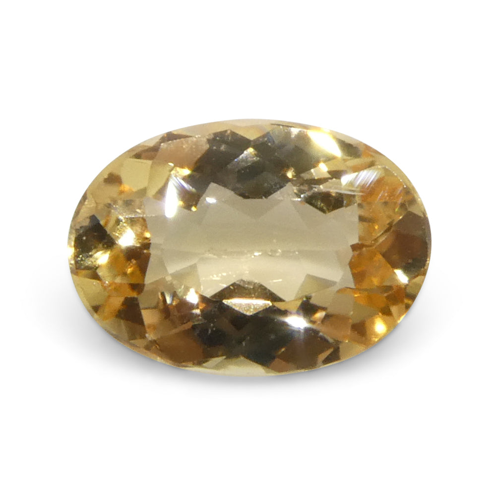 1.07ct Oval Orange Imperial Topaz from Brazil Unheated - Skyjems Wholesale Gemstones