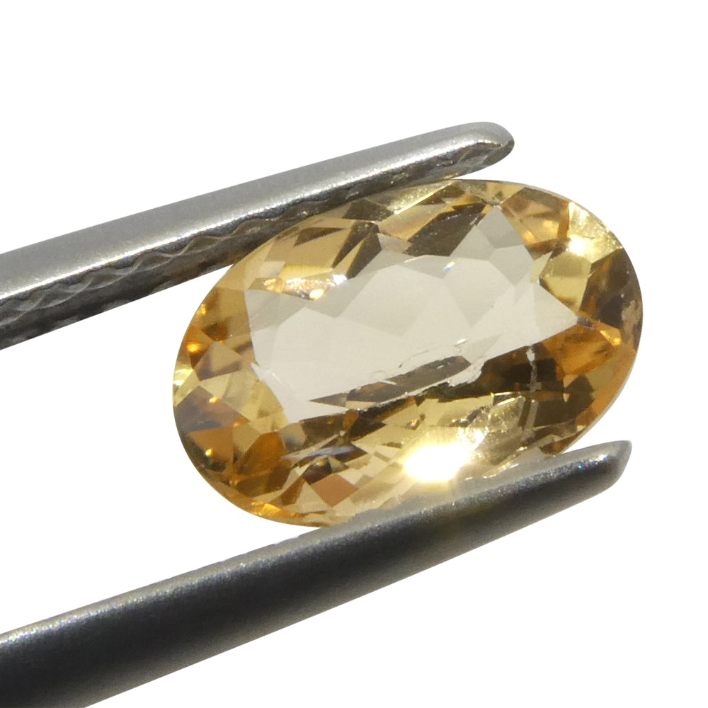 1.07ct Oval Orange Imperial Topaz from Brazil Unheated - Skyjems Wholesale Gemstones