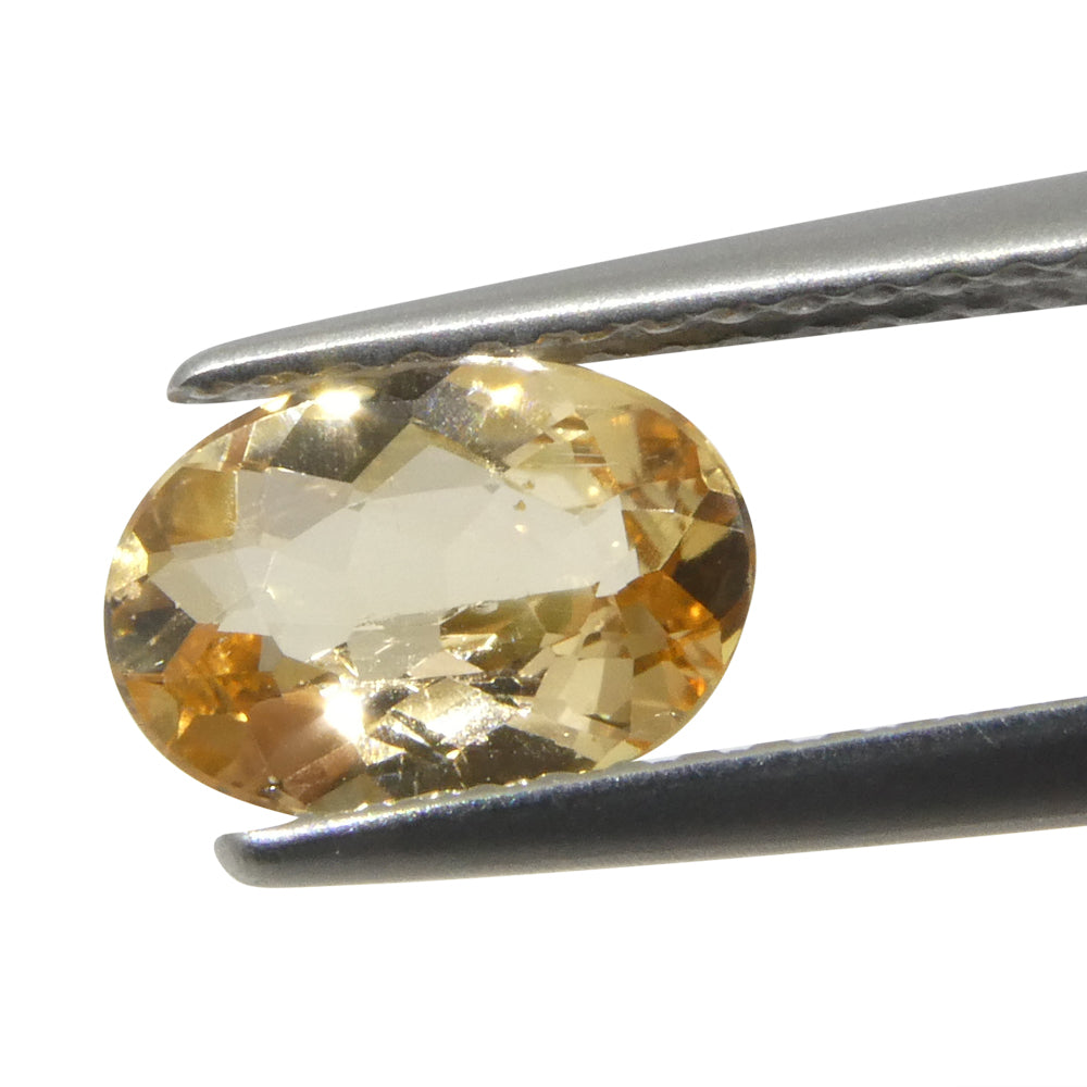 1.07ct Oval Orange Imperial Topaz from Brazil Unheated - Skyjems Wholesale Gemstones