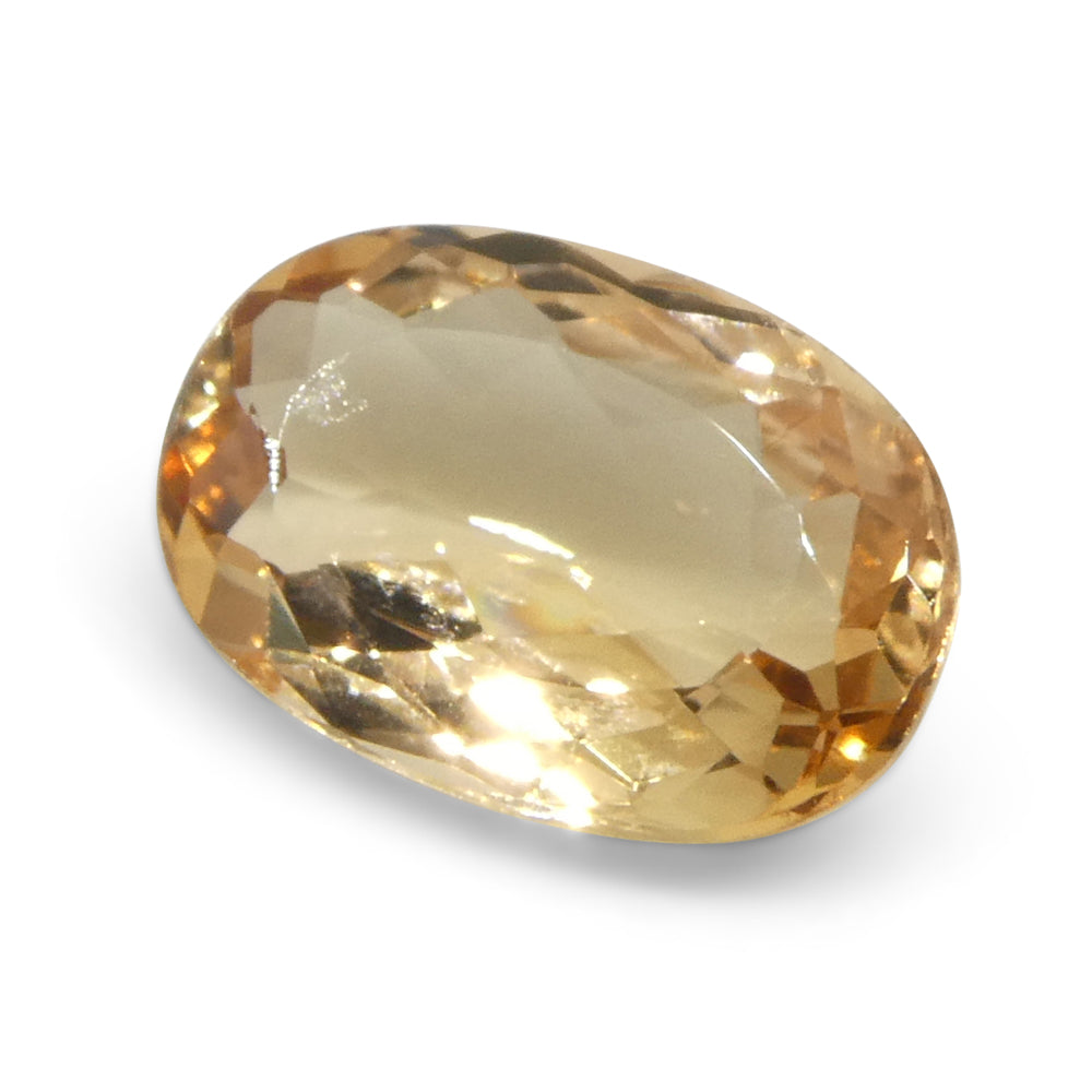 0.99ct Oval Orange Imperial Topaz from Brazil Unheated - Skyjems Wholesale Gemstones