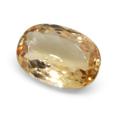 0.99ct Oval Orange Imperial Topaz from Brazil Unheated