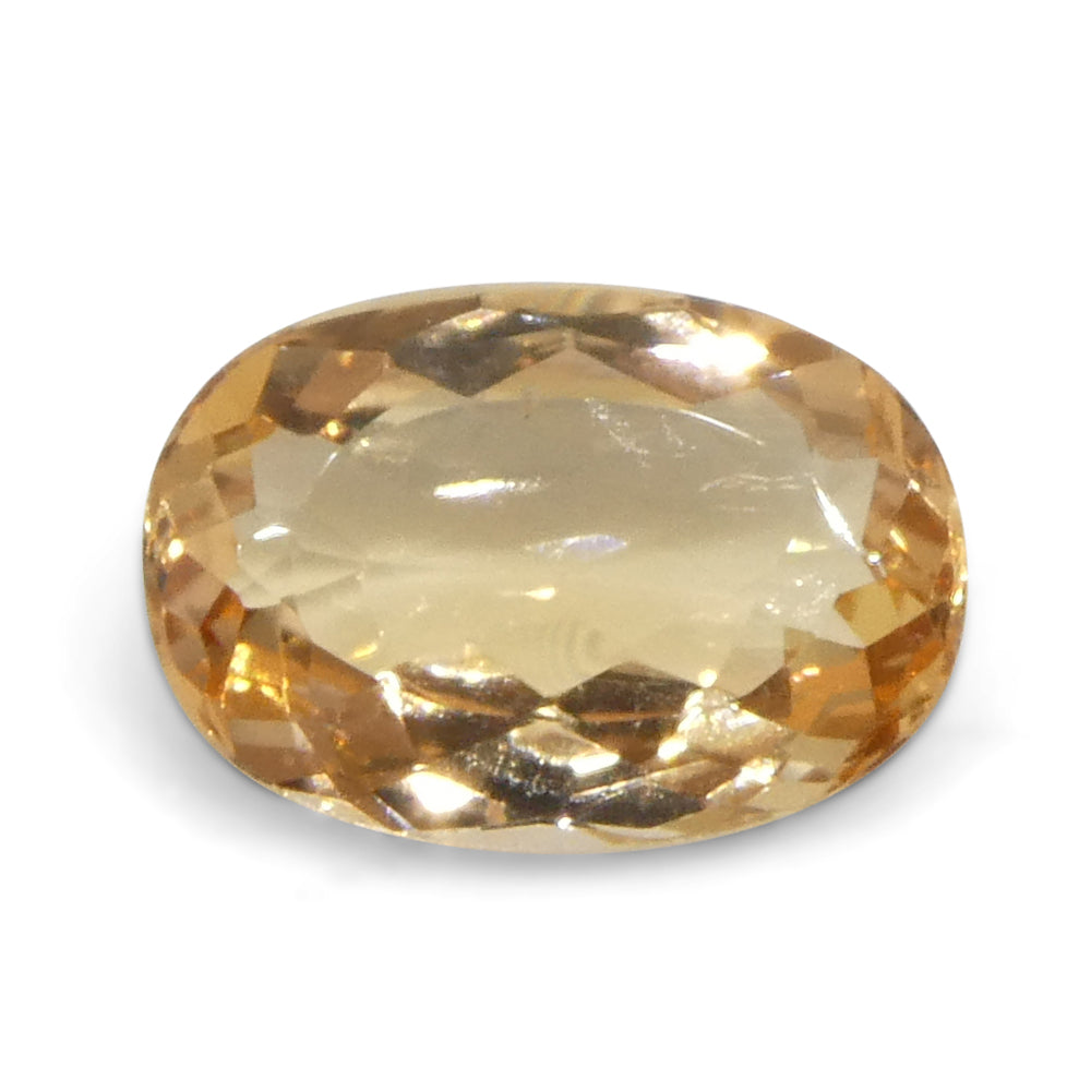 0.99ct Oval Orange Imperial Topaz from Brazil Unheated - Skyjems Wholesale Gemstones