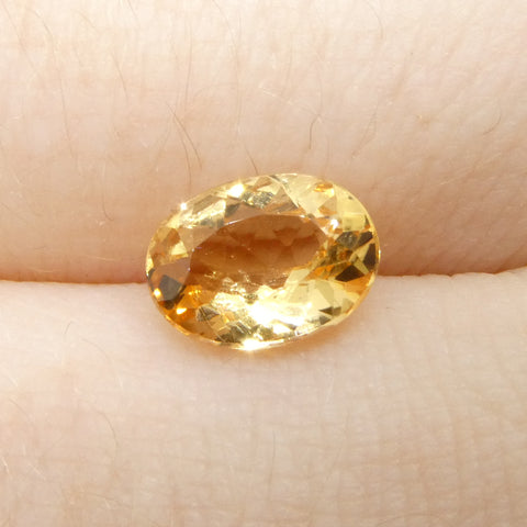 1.17ct Oval Orange Imperial Topaz from Brazil Unheated