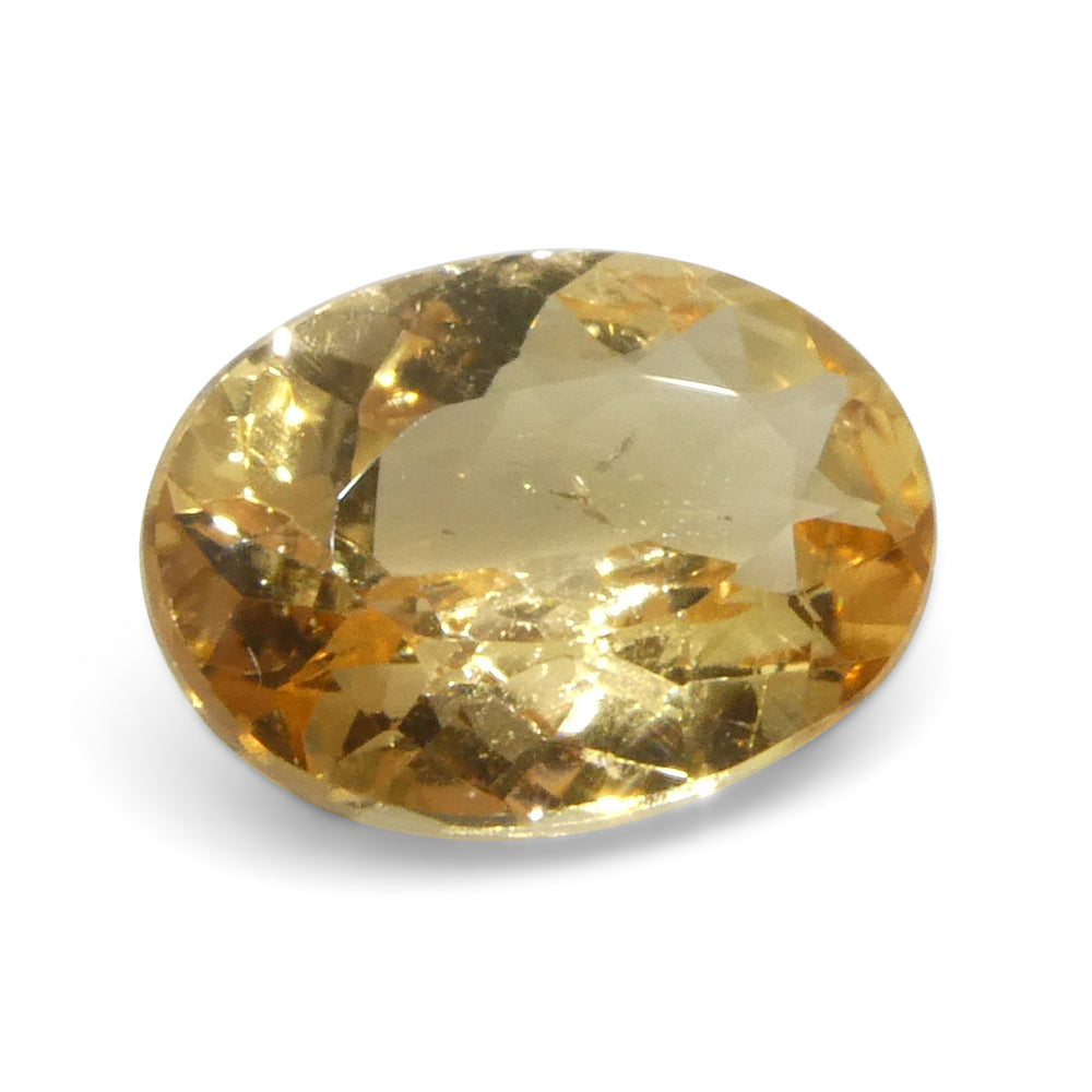 1.17ct Oval Orange Imperial Topaz from Brazil Unheated - Skyjems Wholesale Gemstones