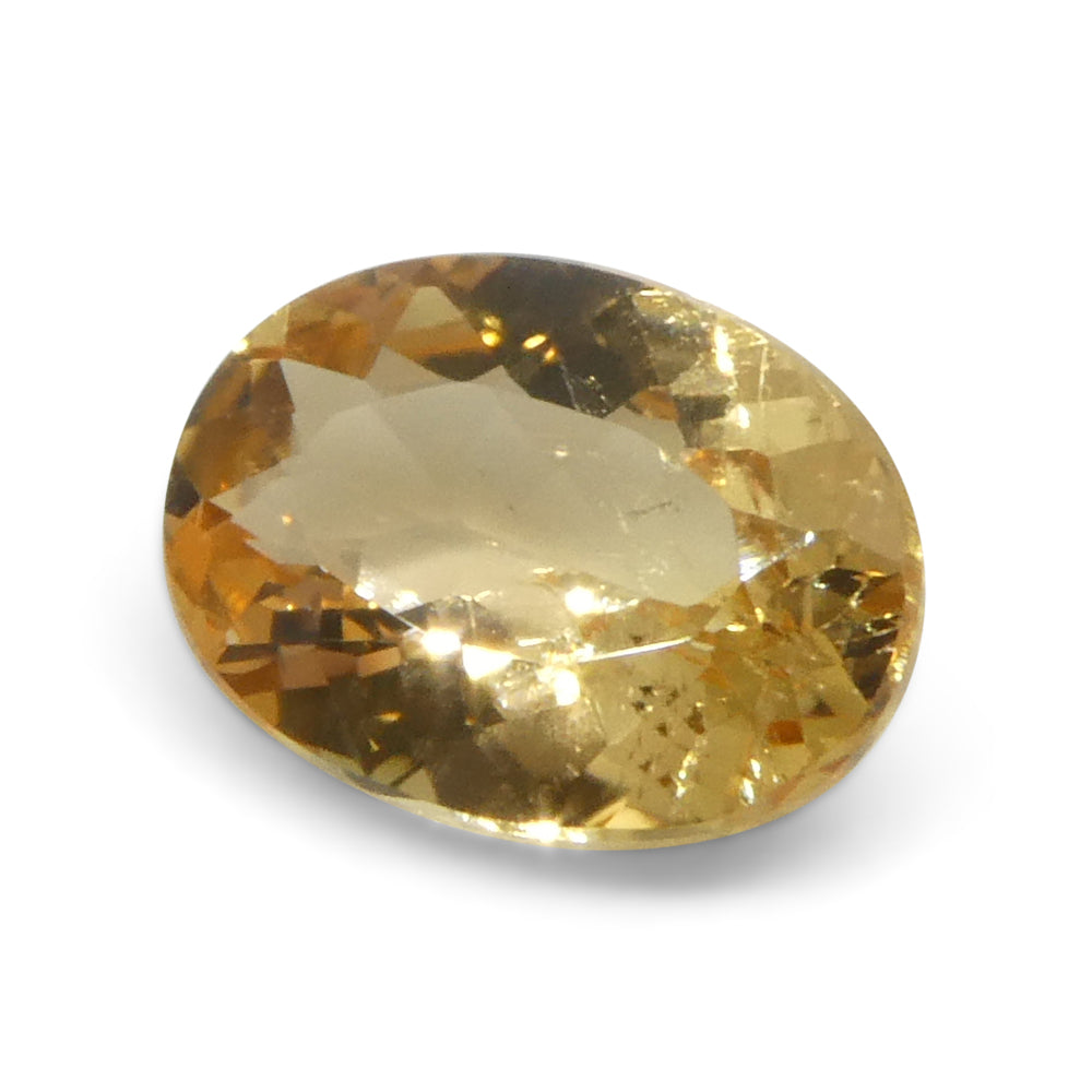 1.17ct Oval Orange Imperial Topaz from Brazil Unheated - Skyjems Wholesale Gemstones