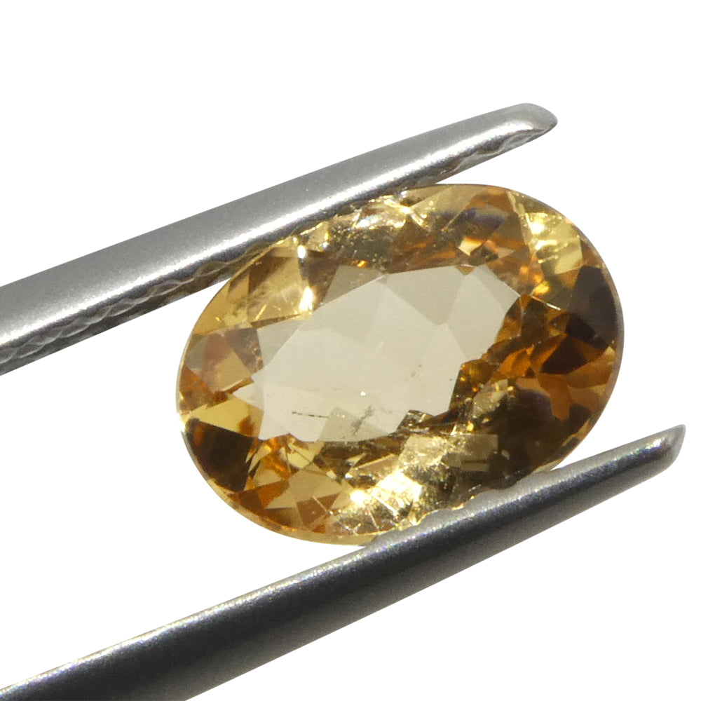 1.17ct Oval Orange Imperial Topaz from Brazil Unheated - Skyjems Wholesale Gemstones