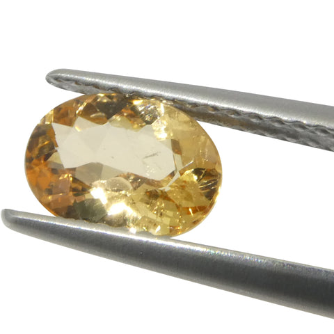 1.17ct Oval Orange Imperial Topaz from Brazil Unheated
