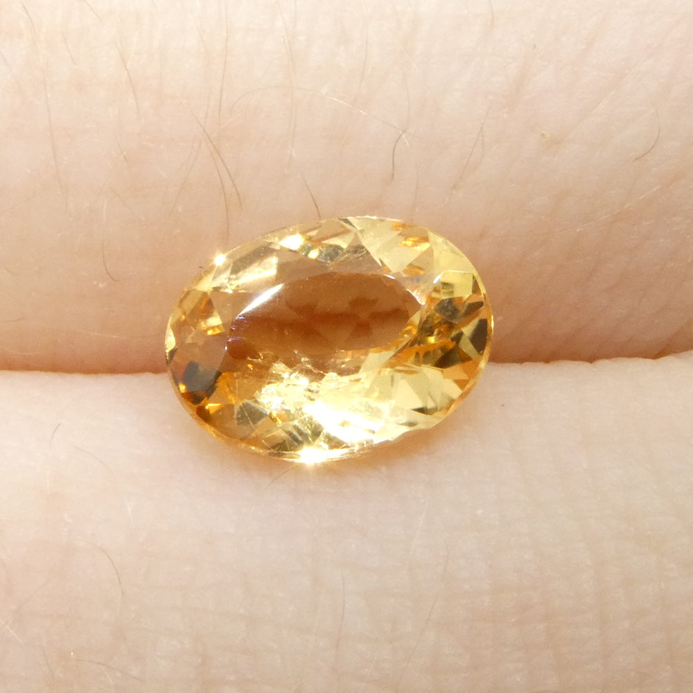 1.17ct Oval Orange Imperial Topaz from Brazil Unheated - Skyjems Wholesale Gemstones