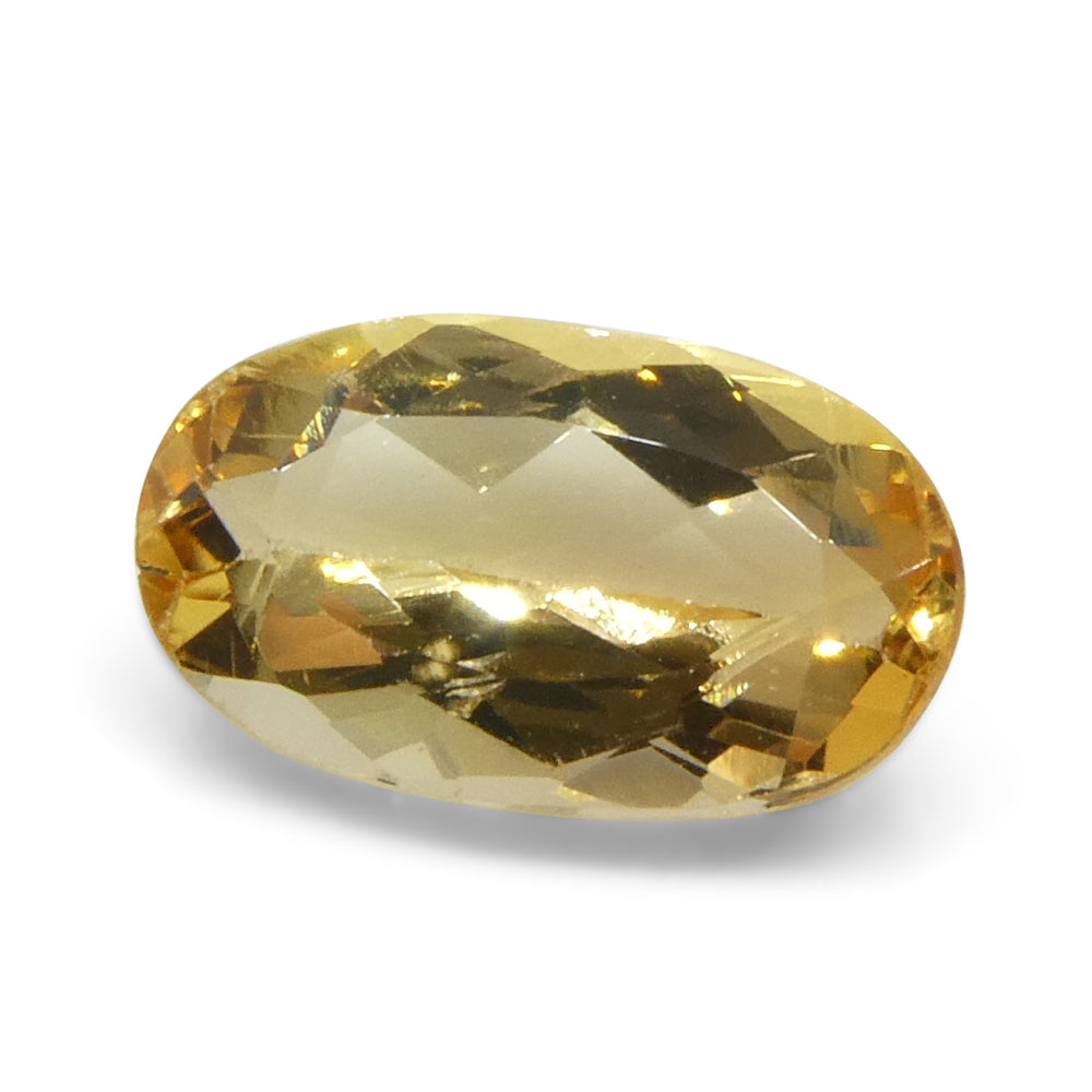 1.36ct Oval Orange Imperial Topaz from Brazil Unheated - Skyjems Wholesale Gemstones