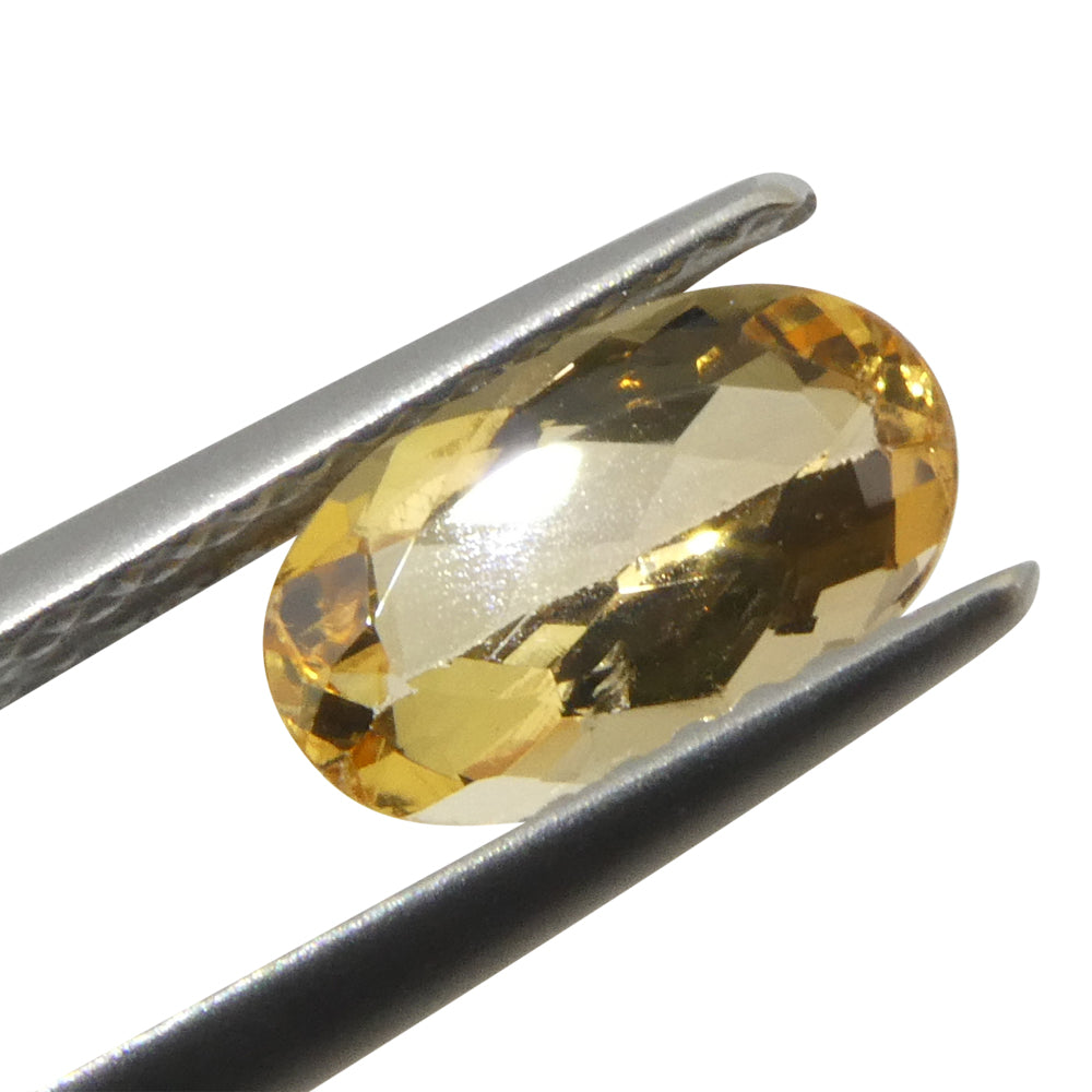 1.36ct Oval Orange Imperial Topaz from Brazil Unheated - Skyjems Wholesale Gemstones