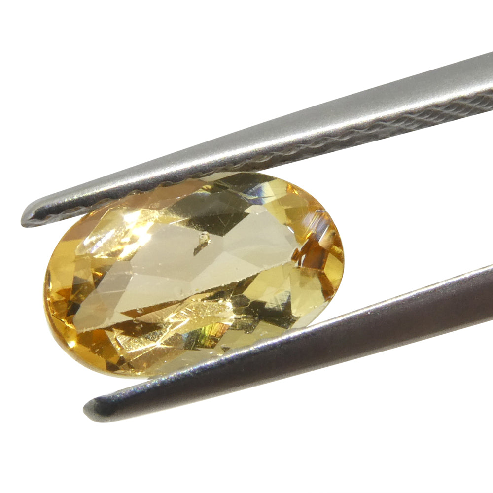 1.36ct Oval Orange Imperial Topaz from Brazil Unheated - Skyjems Wholesale Gemstones