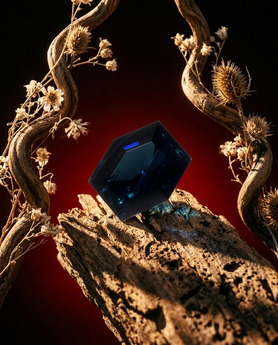 SkyJems Blue Indicolite Tourmaline: 1.22ct Hexagon/Coffin Cut Brazilian Gemstone, Unheated Blue-Green Gem