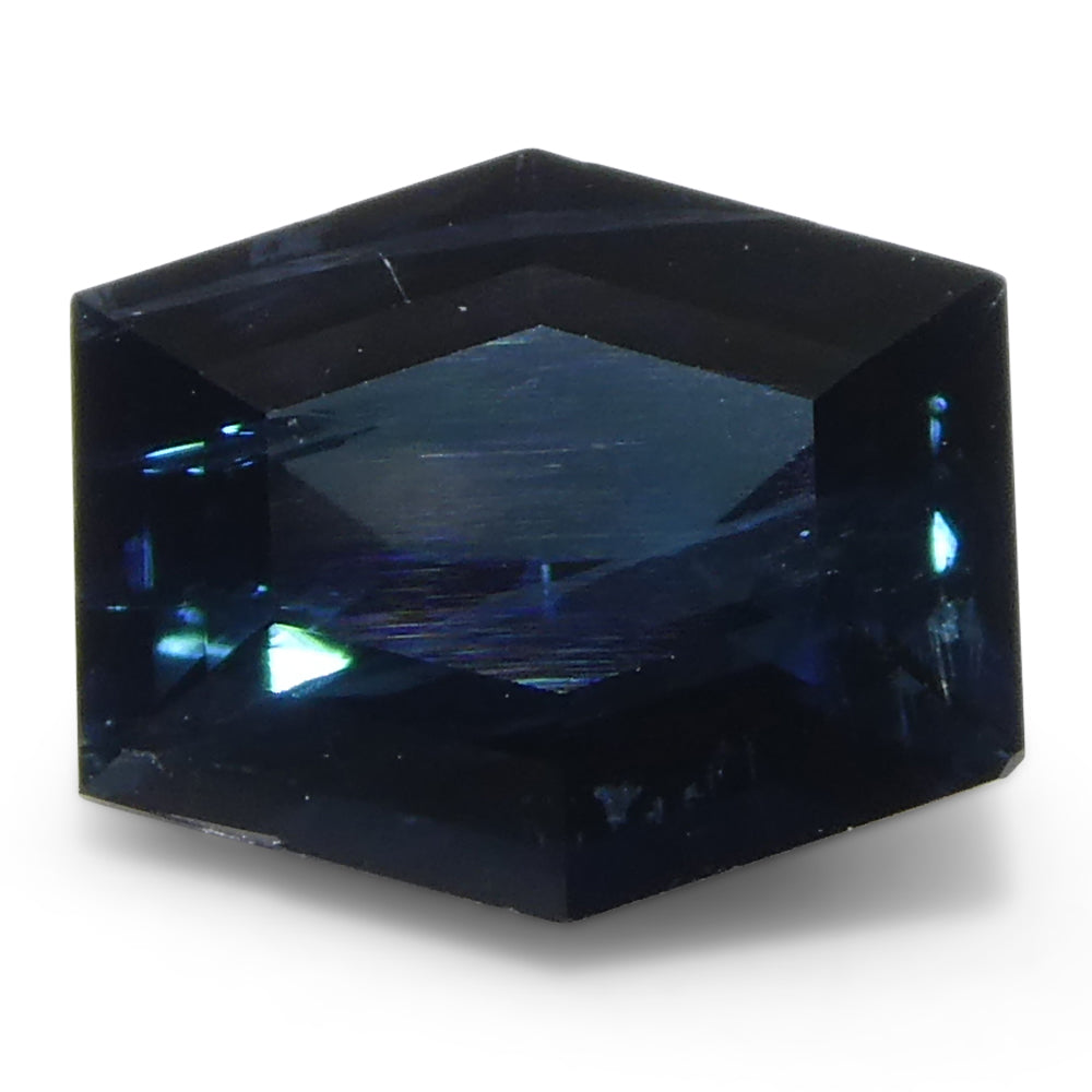 1.22ct Hexagon/Coffin Cut Blue Tourmaline from Brazil Unheated