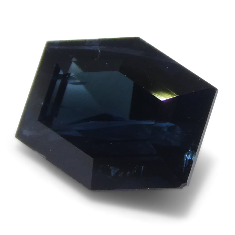 1.22ct Hexagon/Coffin Cut Blue Tourmaline from Brazil Unheated